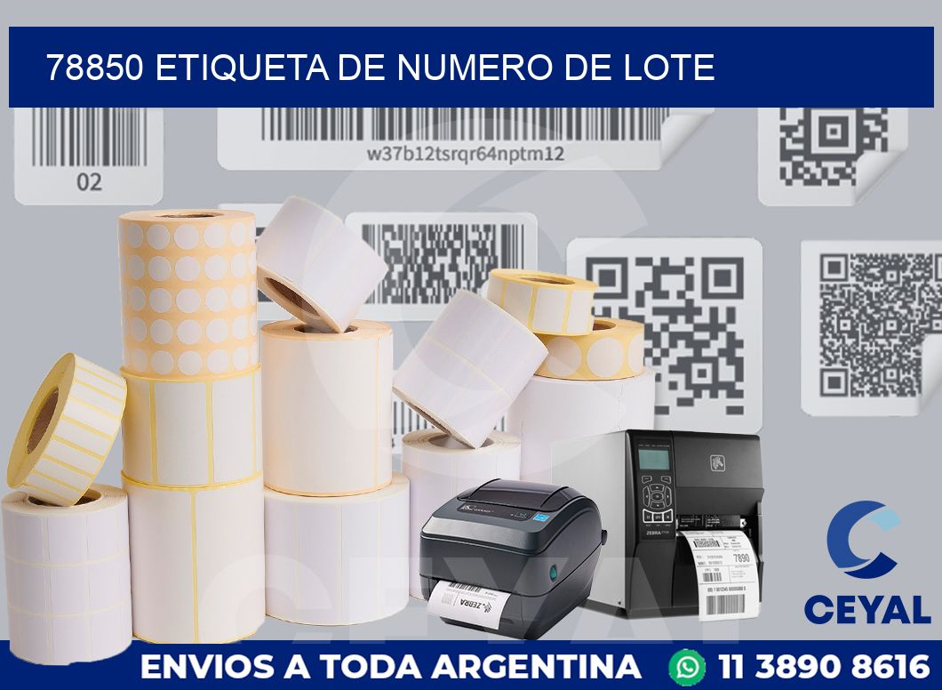 78850 Etiqueta de numero de lote