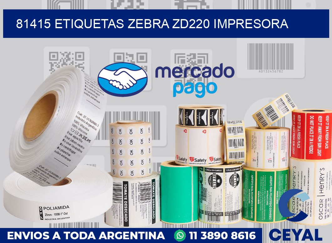 81415 etiquetas Zebra zd220 impresora