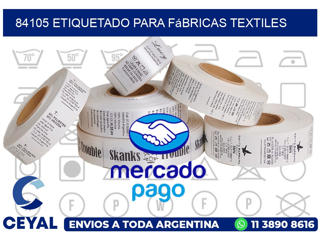 84105 Etiquetado para fábricas textiles