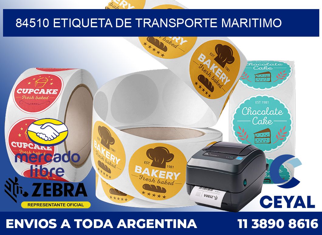 84510 Etiqueta de transporte maritimo