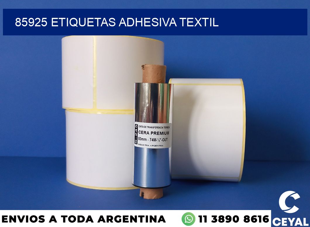 85925 etiquetas adhesiva textil