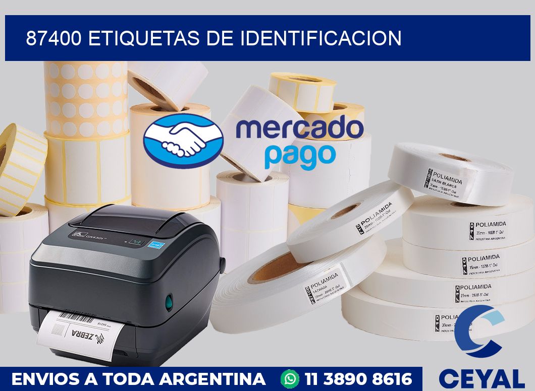 87400 Etiquetas de identificacion