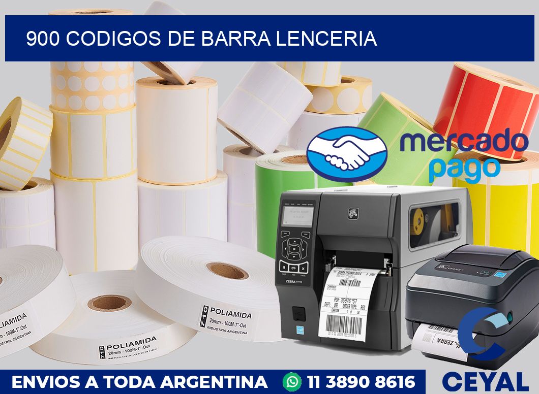 900 Codigos de barra lenceria