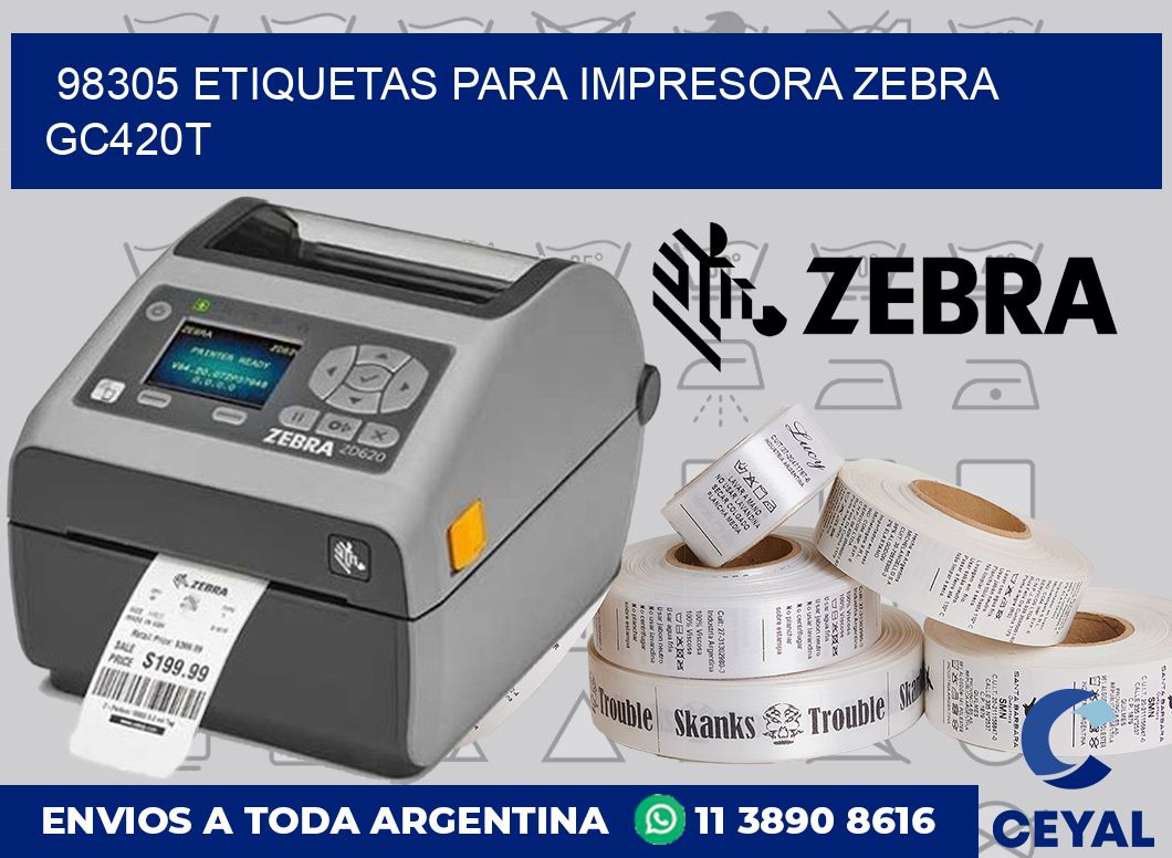 98305 etiquetas para impresora zebra GC420T