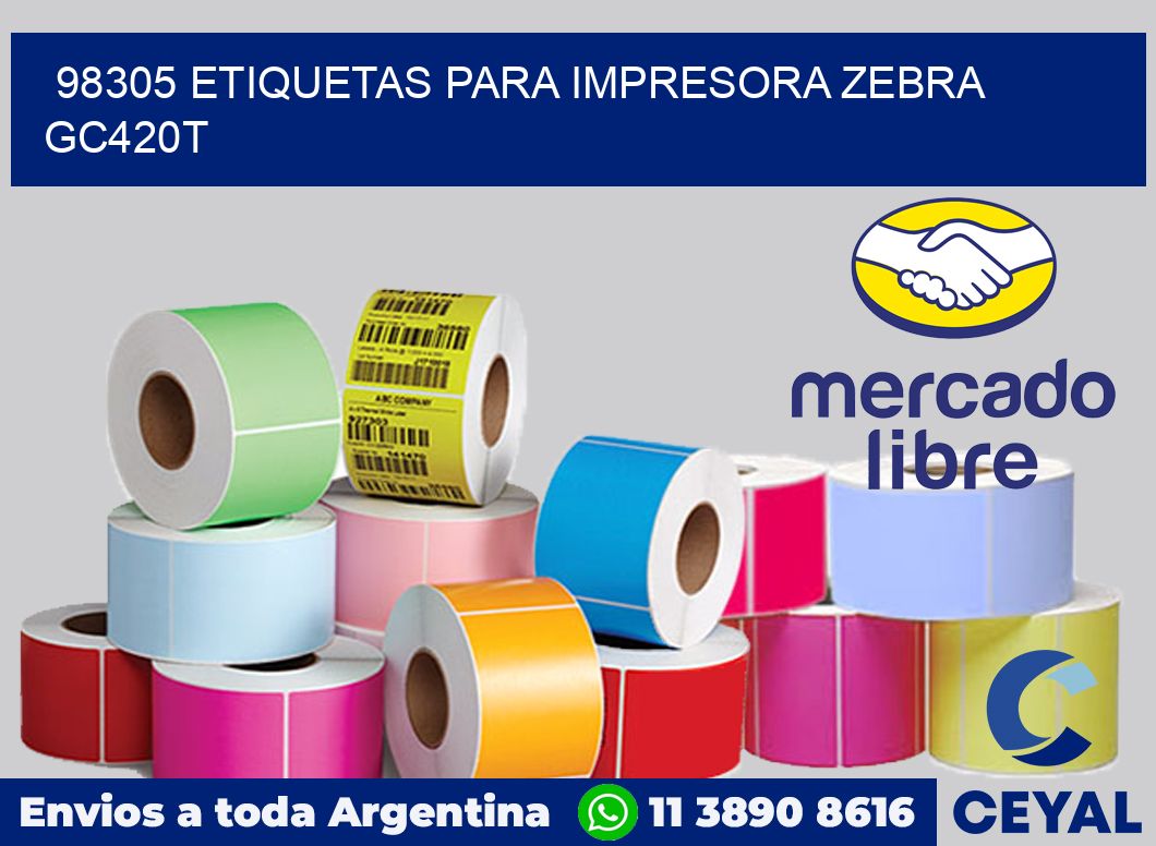 98305 etiquetas para impresora zebra GC420T