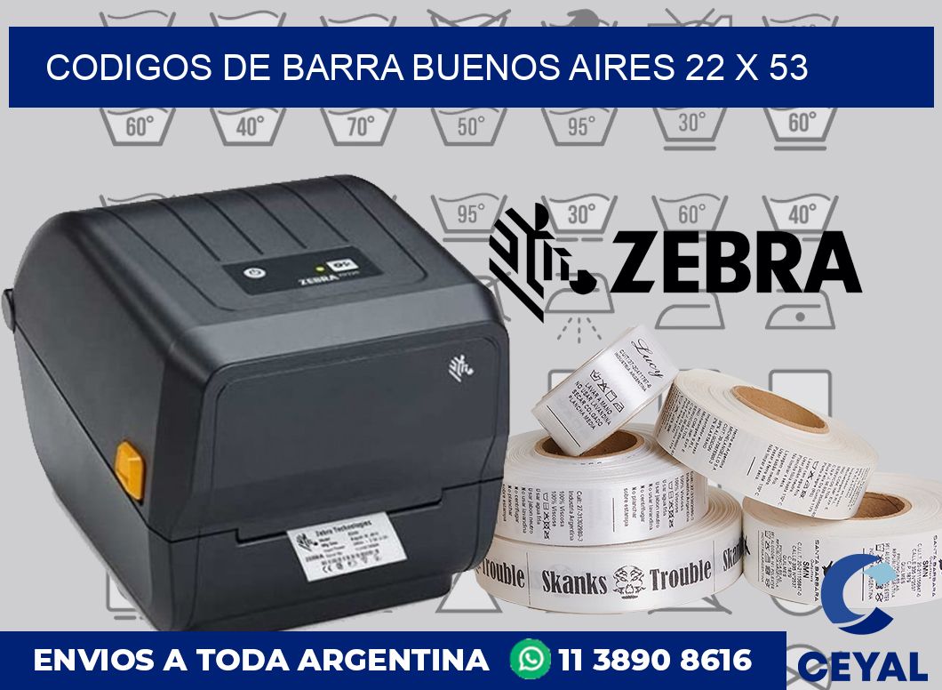 Codigos de barra Buenos Aires 22 x 53