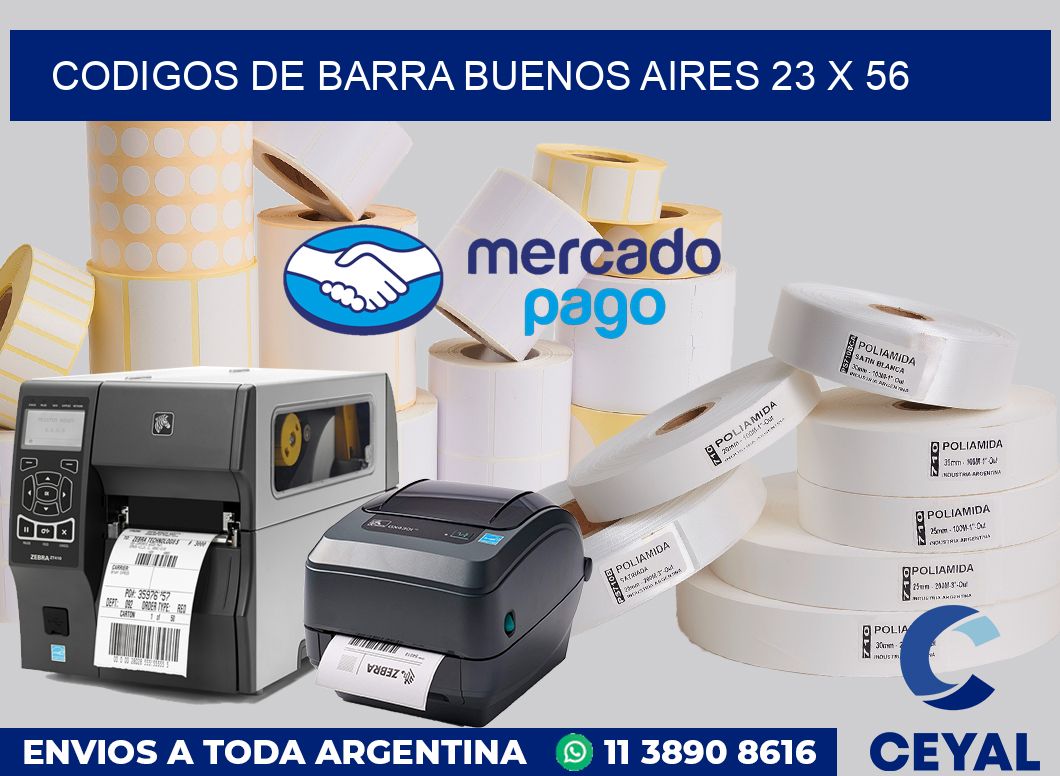 Codigos de barra Buenos Aires 23 x 56