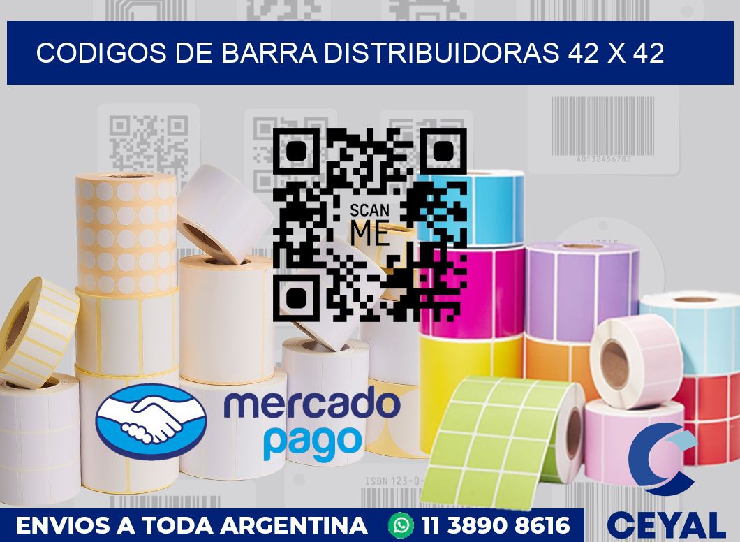 Codigos de barra distribuidoras 42 x 42