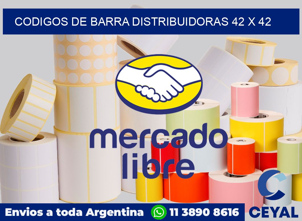 Codigos de barra distribuidoras 42 x 42