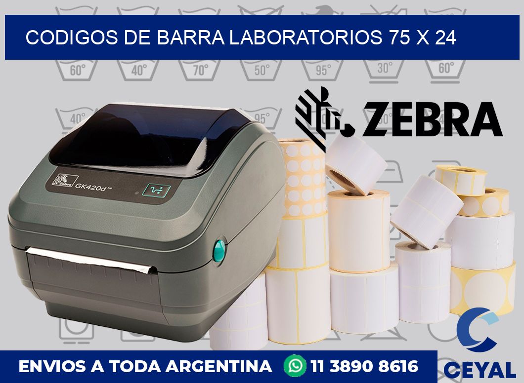 Codigos de barra laboratorios 75 x 24