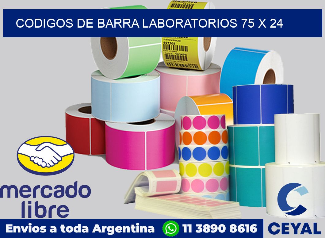 Codigos de barra laboratorios 75 x 24