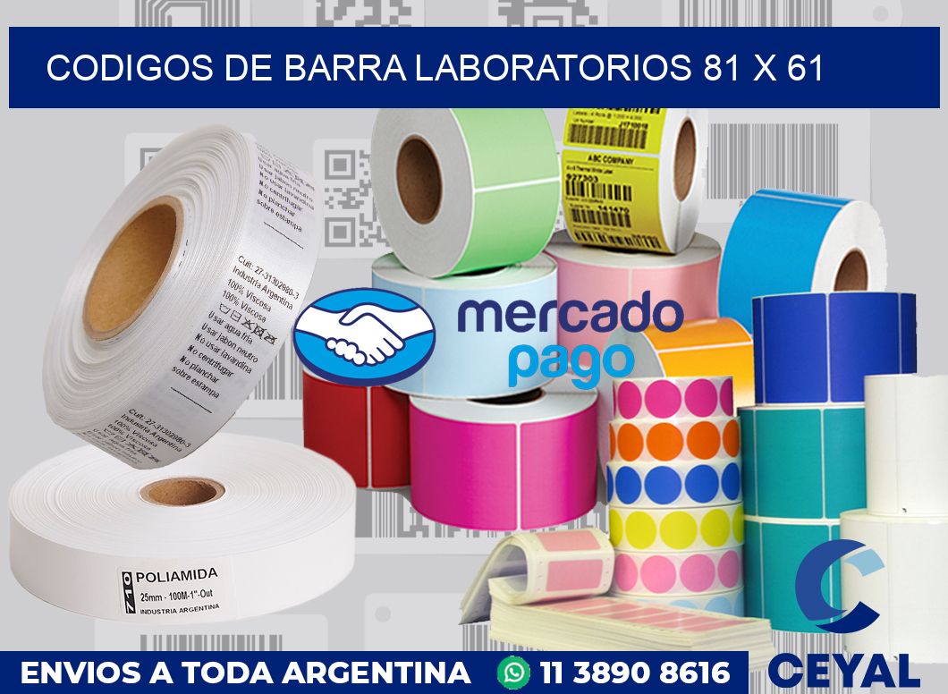 Codigos de barra laboratorios 81 x 61