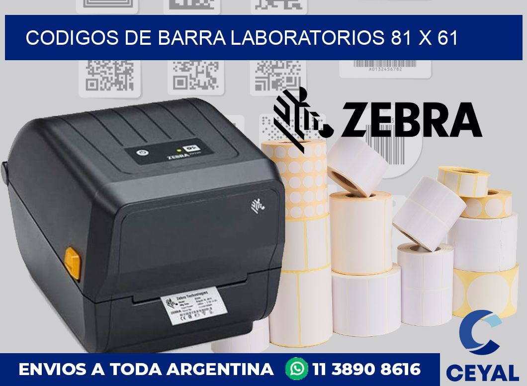 Codigos de barra laboratorios 81 x 61