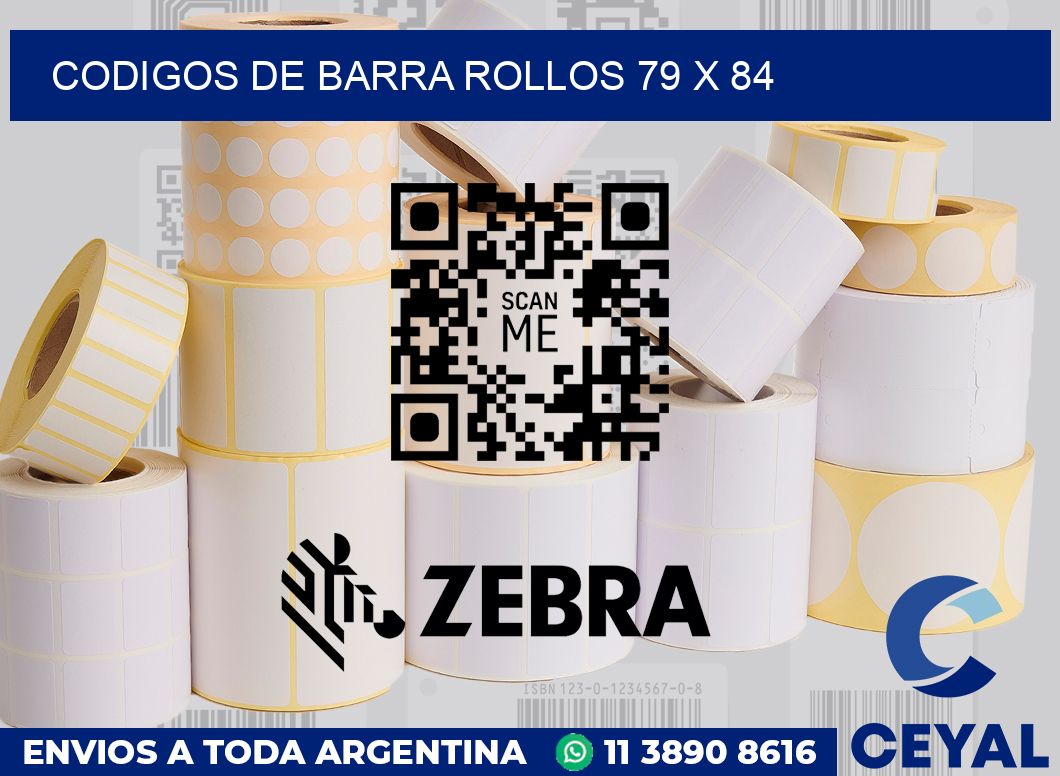 Codigos de barra rollos 79 x 84