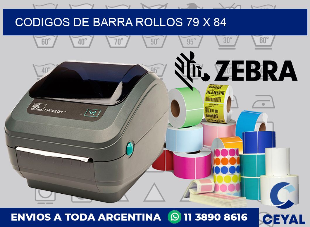 Codigos de barra rollos 79 x 84