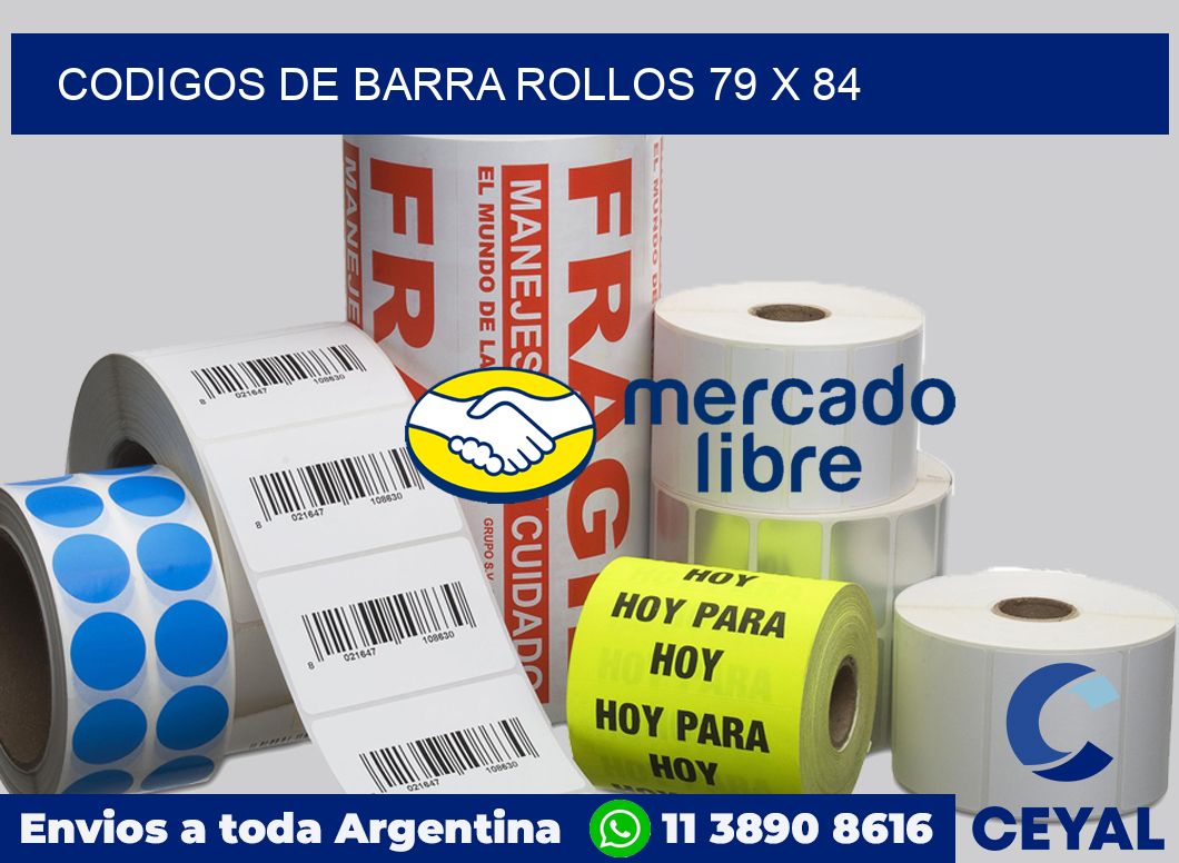 Codigos de barra rollos 79 x 84