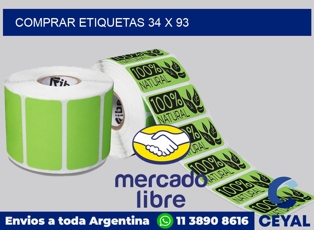 Comprar etiquetas 34 x 93