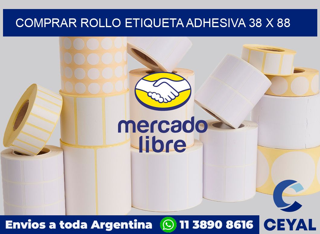 Comprar rollo etiqueta adhesiva 38 x 88