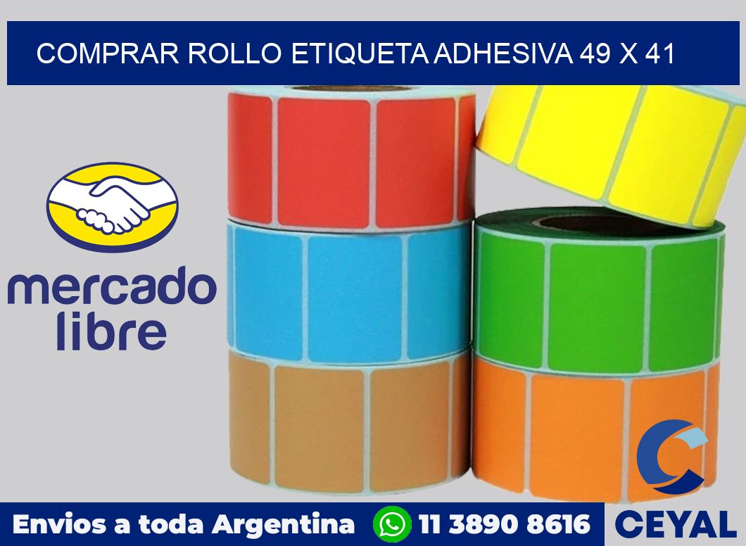 Comprar rollo etiqueta adhesiva 49 x 41