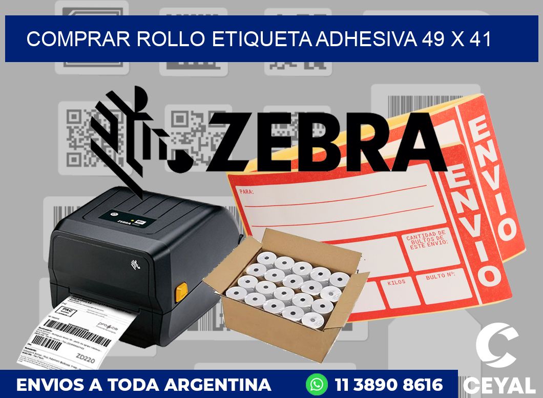 Comprar rollo etiqueta adhesiva 49 x 41