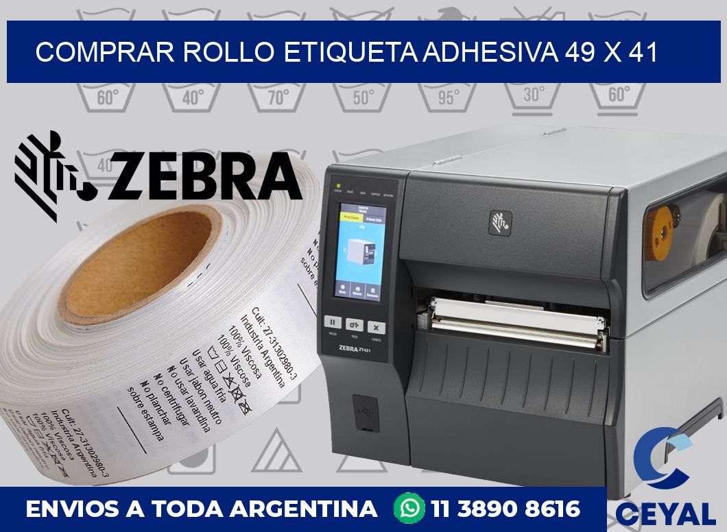 Comprar rollo etiqueta adhesiva 49 x 41