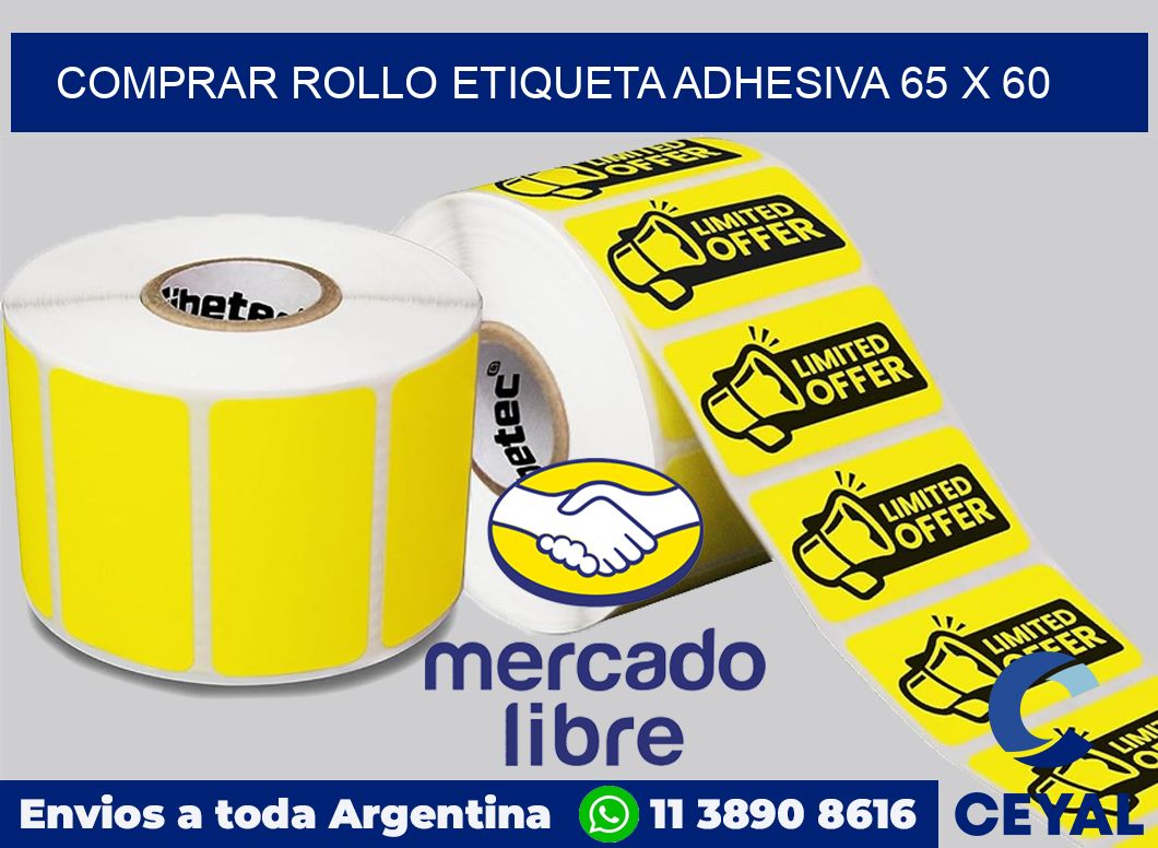 Comprar rollo etiqueta adhesiva 65 x 60