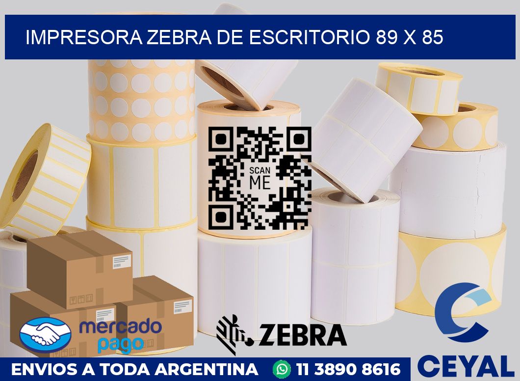 Impresora Zebra de escritorio 89 x 85