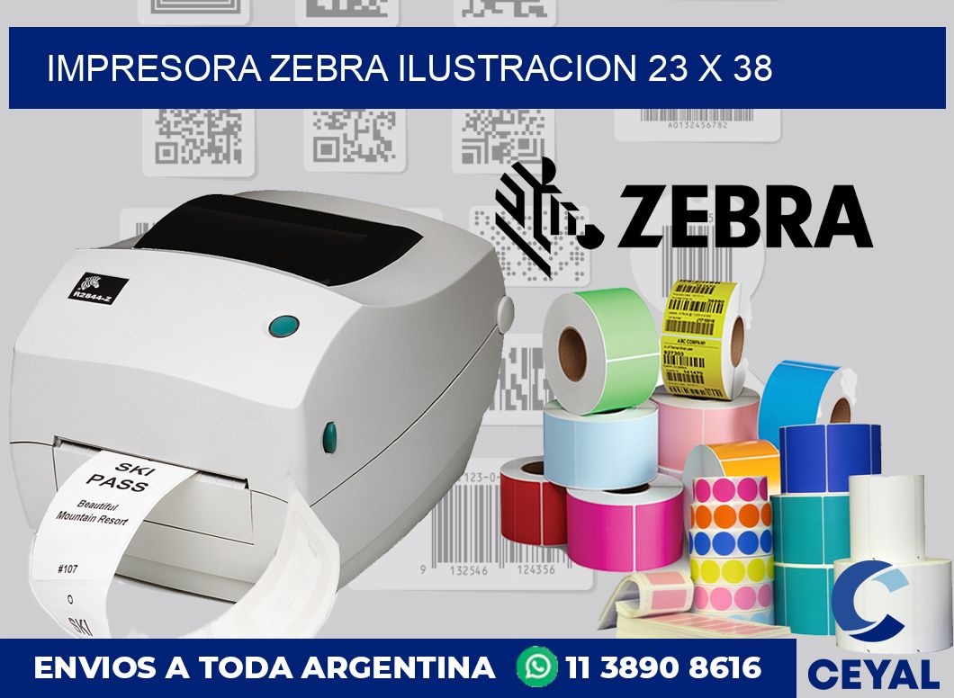 Impresora Zebra ilustracion 23 x 38