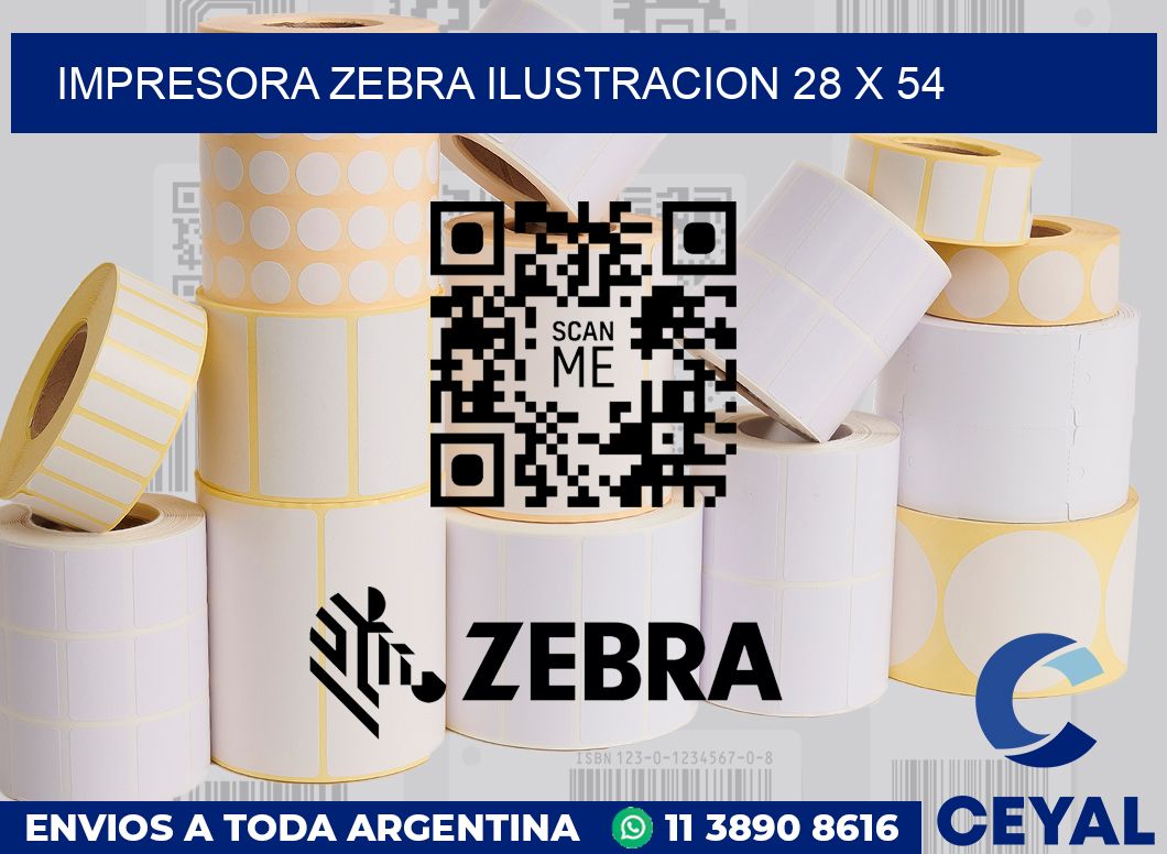 Impresora Zebra ilustracion 28 x 54