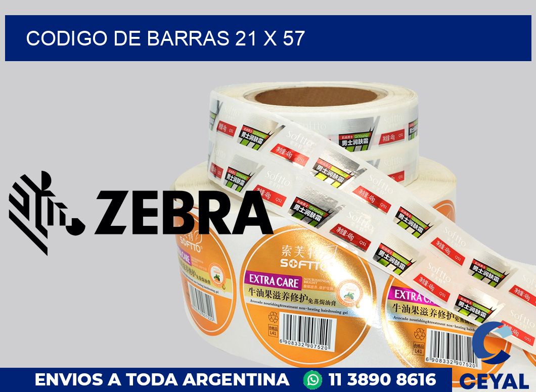 codigo de barras 21 x 57