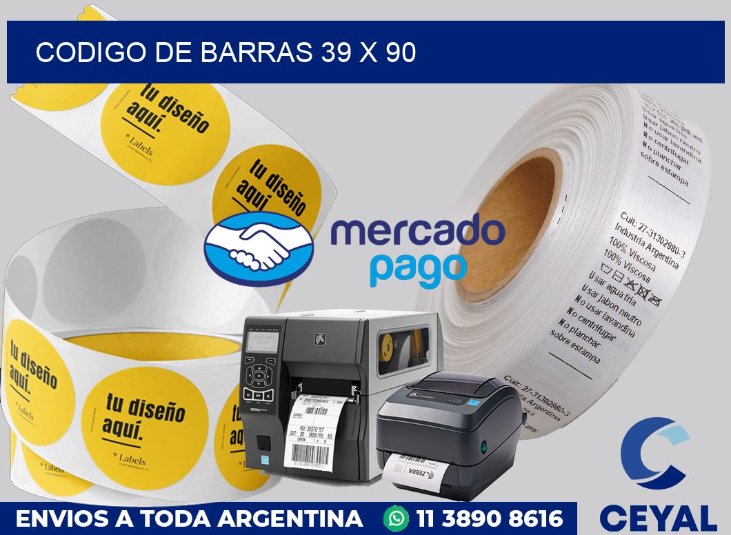 codigo de barras 39 x 90