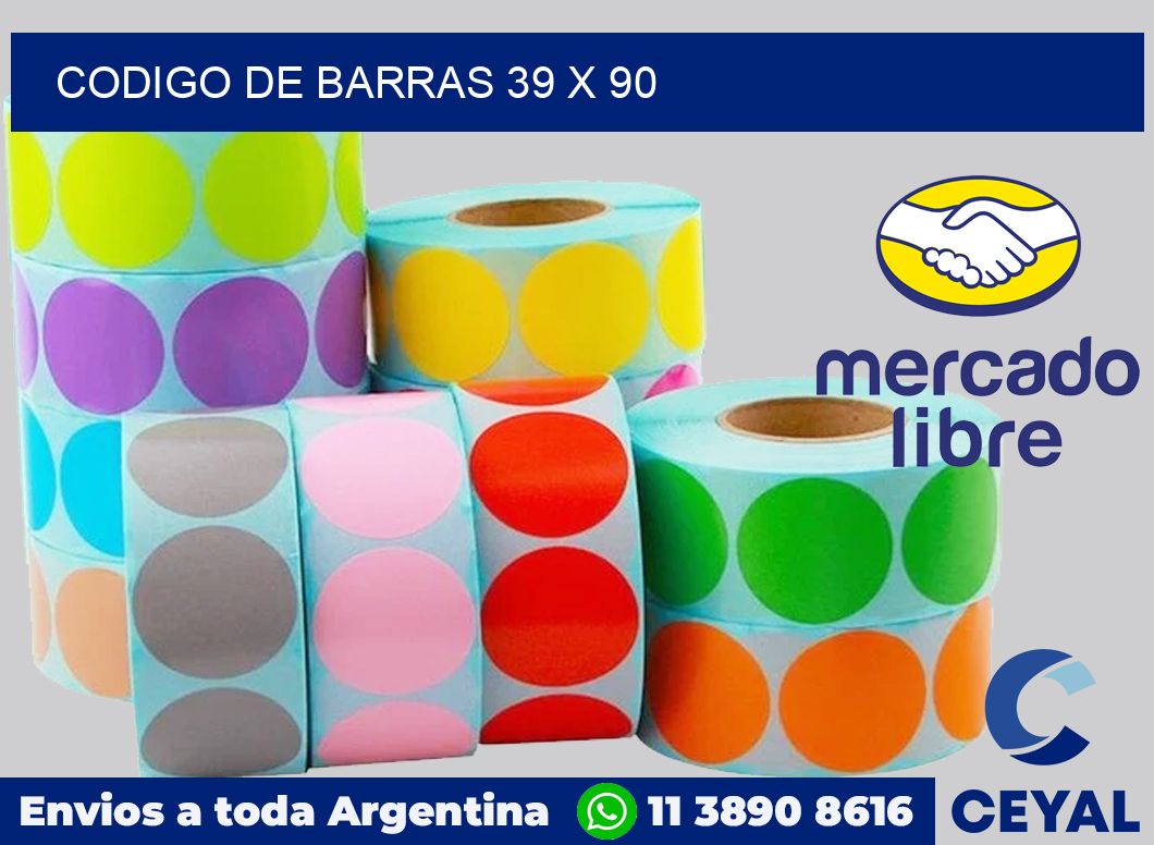 codigo de barras 39 x 90