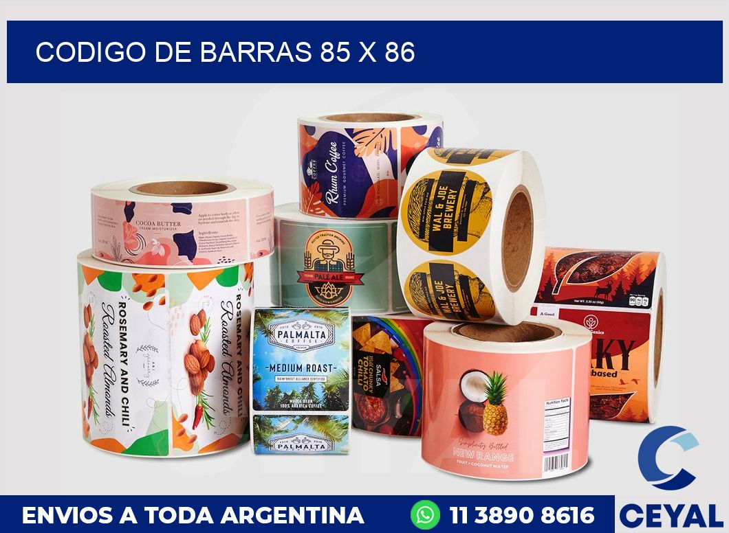 codigo de barras 85 x 86