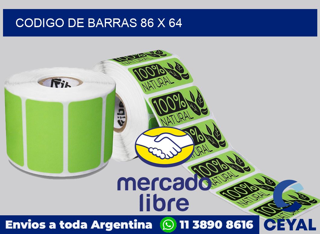 codigo de barras 86 x 64