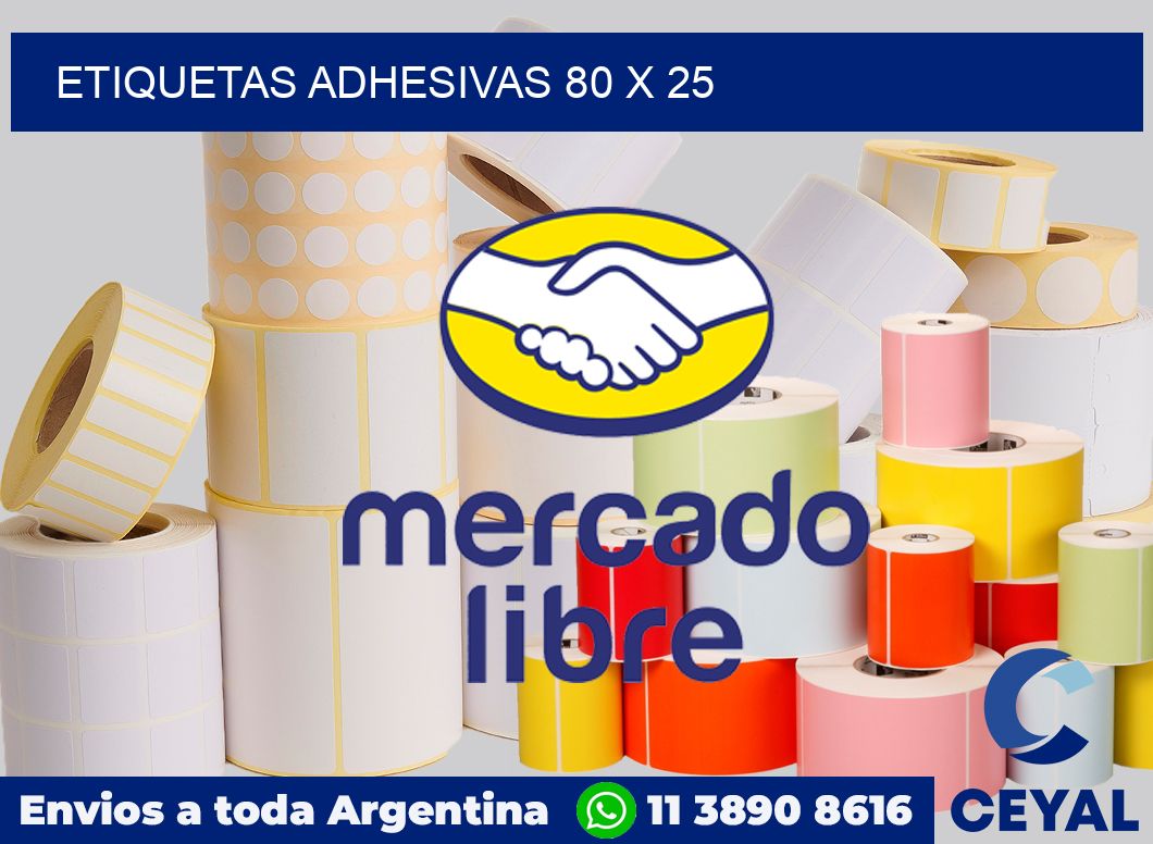 etiquetas adhesivas 80 x 25