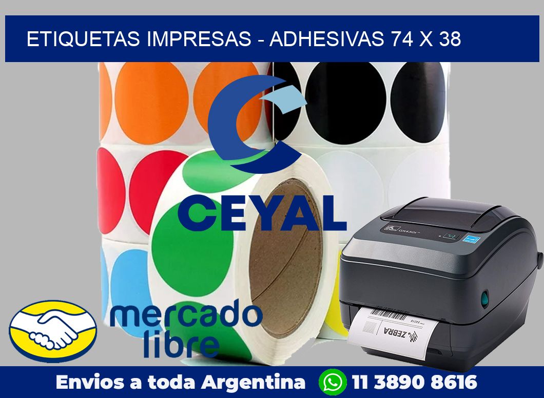 etiquetas impresas – Adhesivas 74 x 38