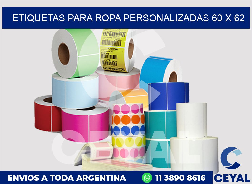 etiquetas para ropa personalizadas 60 x 62