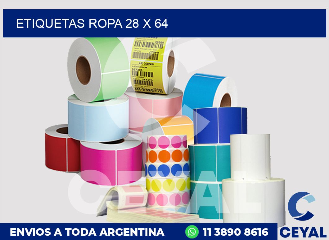 etiquetas ropa 28 x 64