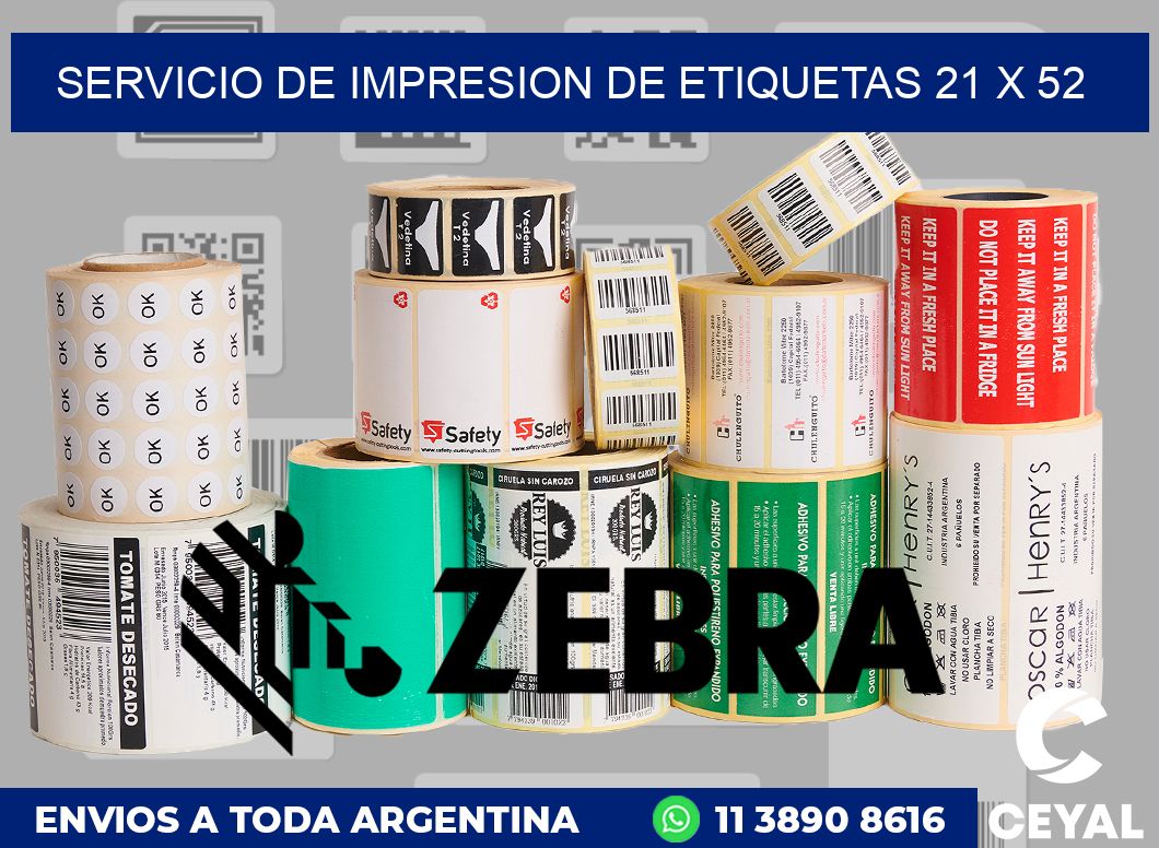 servicio de impresion de etiquetas 21 x 52