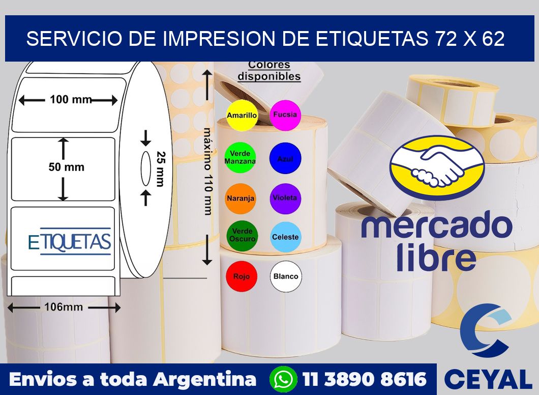 servicio de impresion de etiquetas 72 x 62