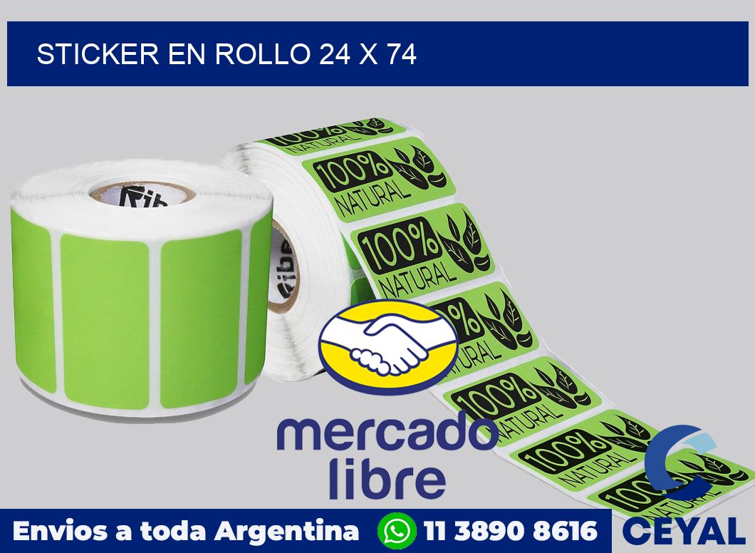 sticker en rollo 24 x 74