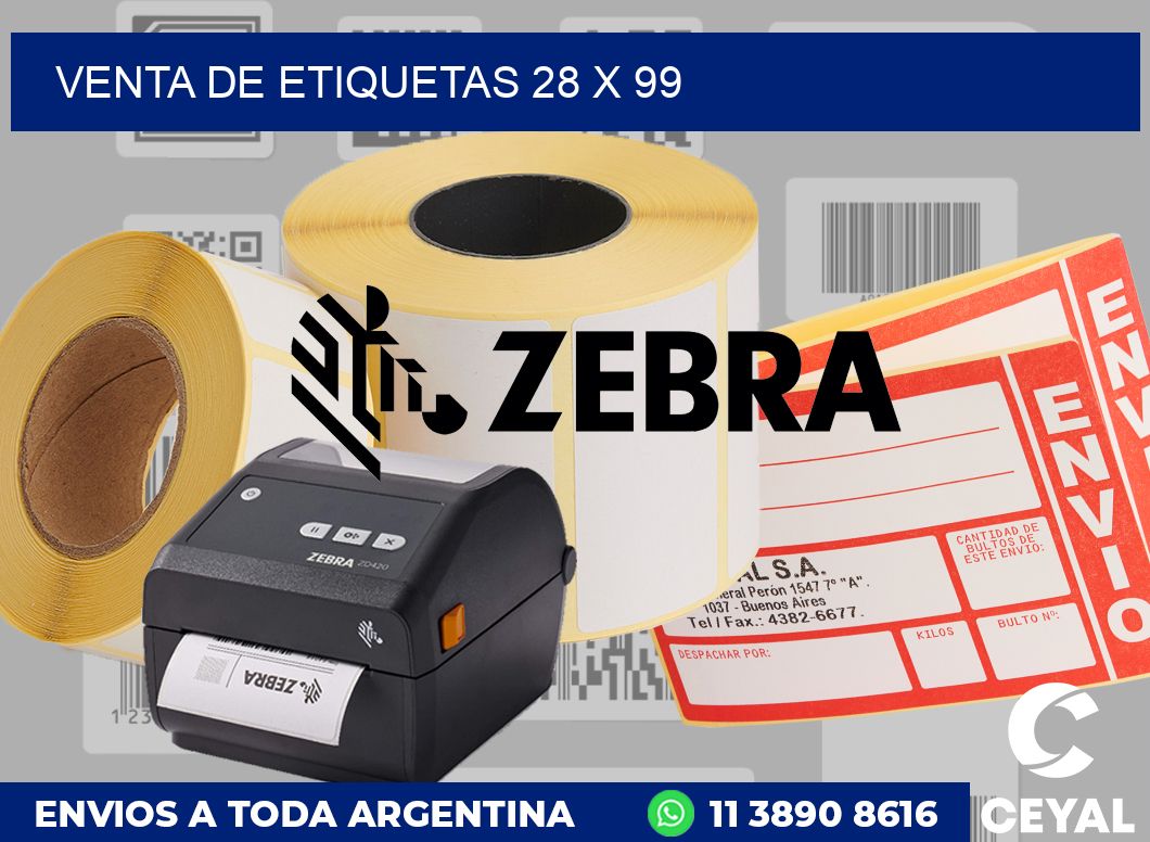 venta de etiquetas 28 x 99