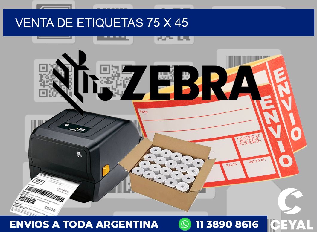 venta de etiquetas 75 x 45