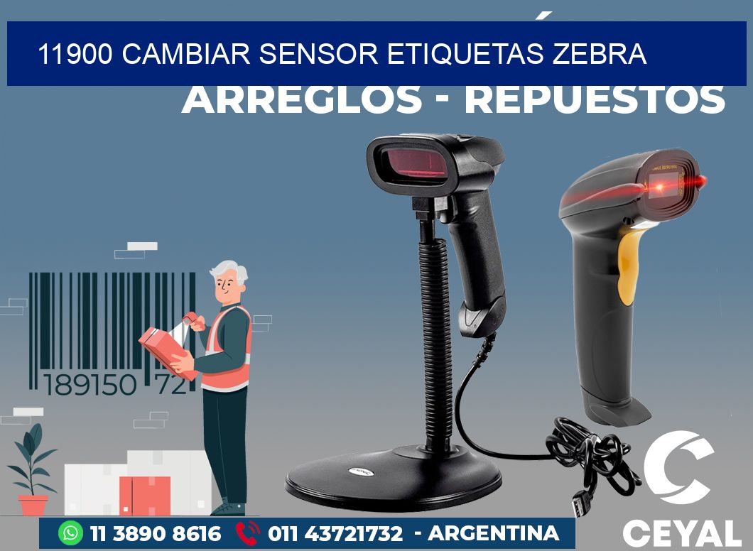 11900 CAMBIAR SENSOR ETIQUETAS ZEBRA