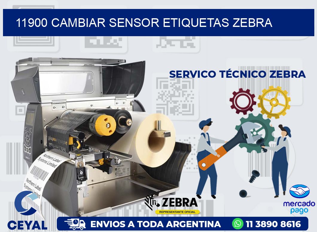 11900 CAMBIAR SENSOR ETIQUETAS ZEBRA