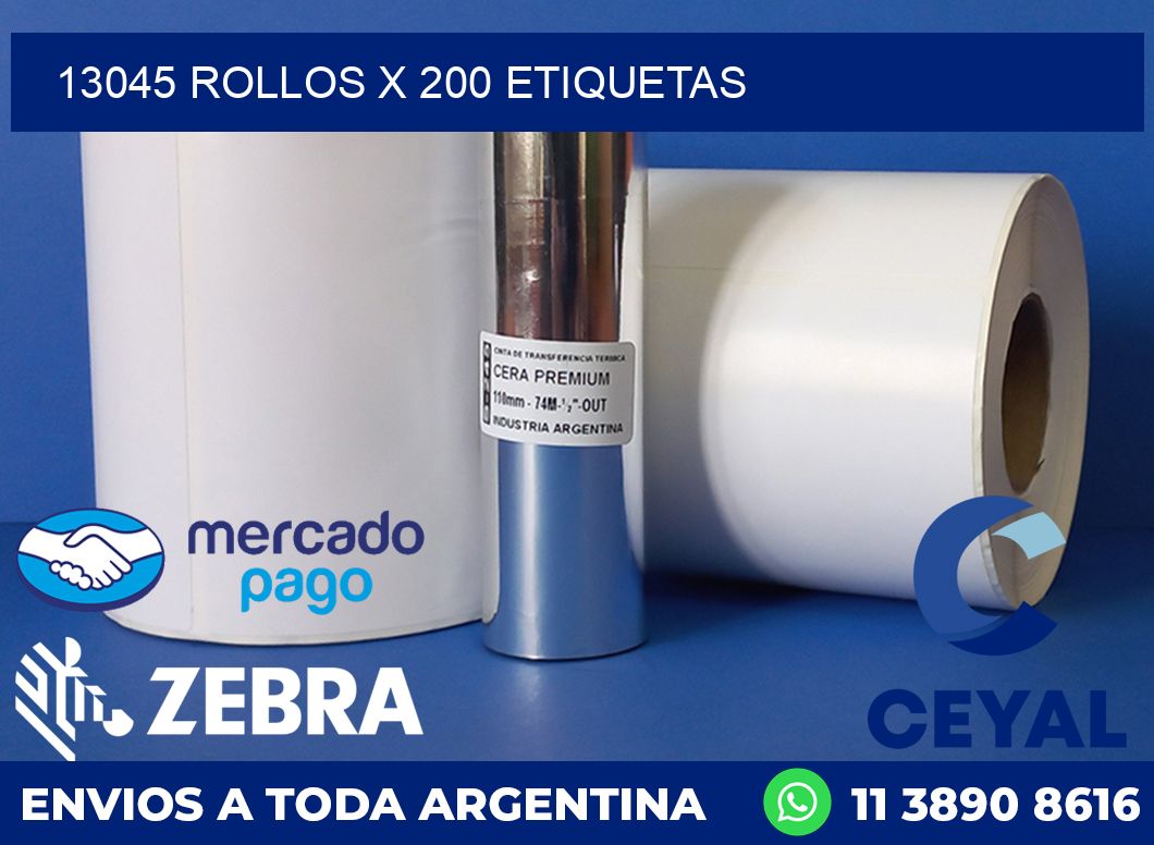 13045 ROLLOS X 200 ETIQUETAS