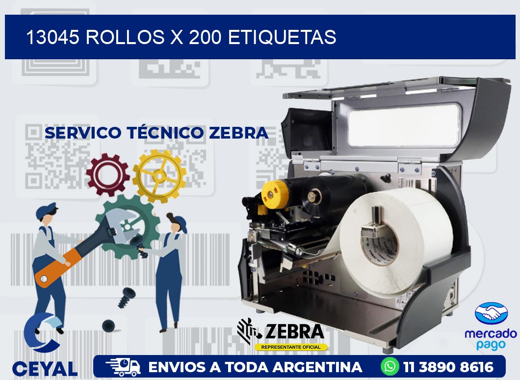 13045 ROLLOS X 200 ETIQUETAS