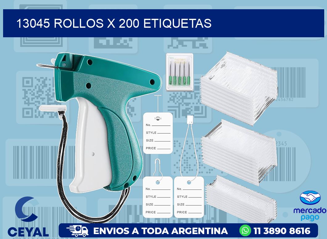 13045 ROLLOS X 200 ETIQUETAS