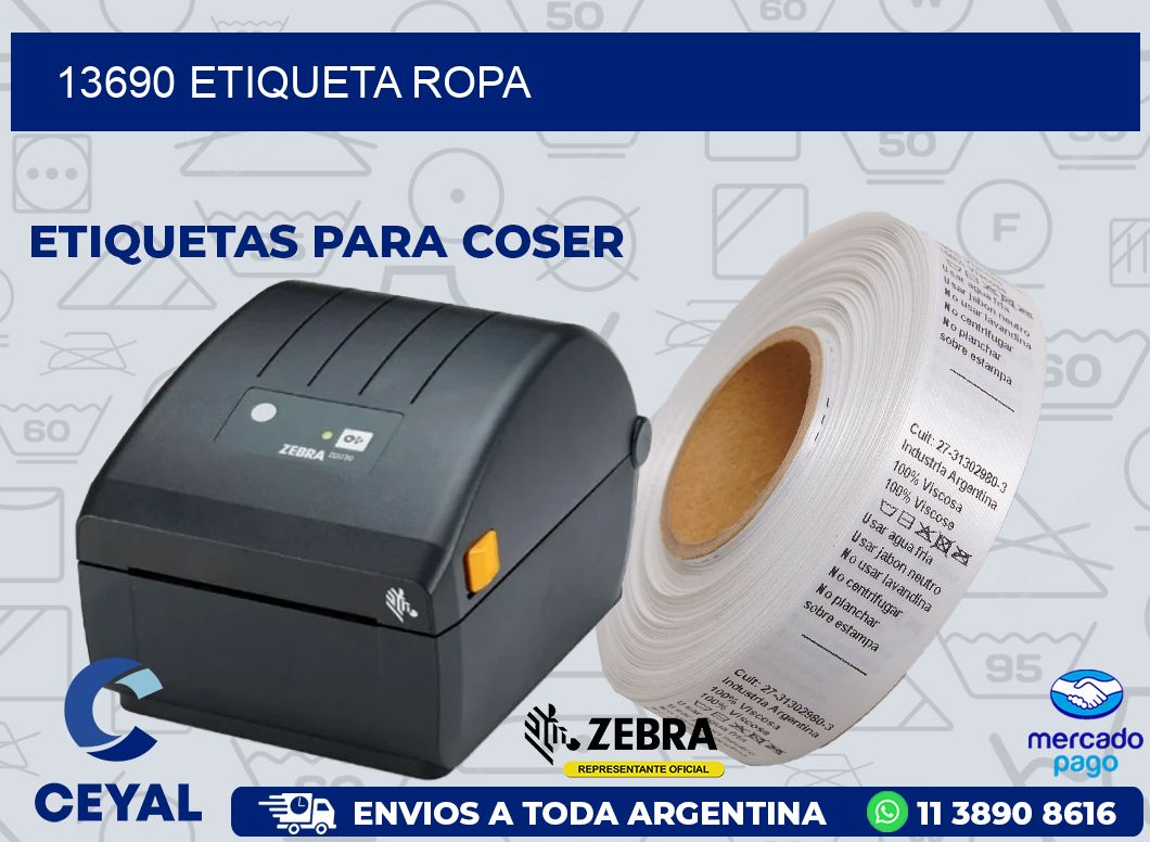 13690 ETIQUETA ROPA