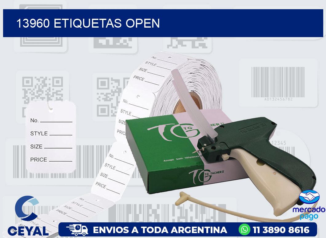 13960 ETIQUETAS OPEN